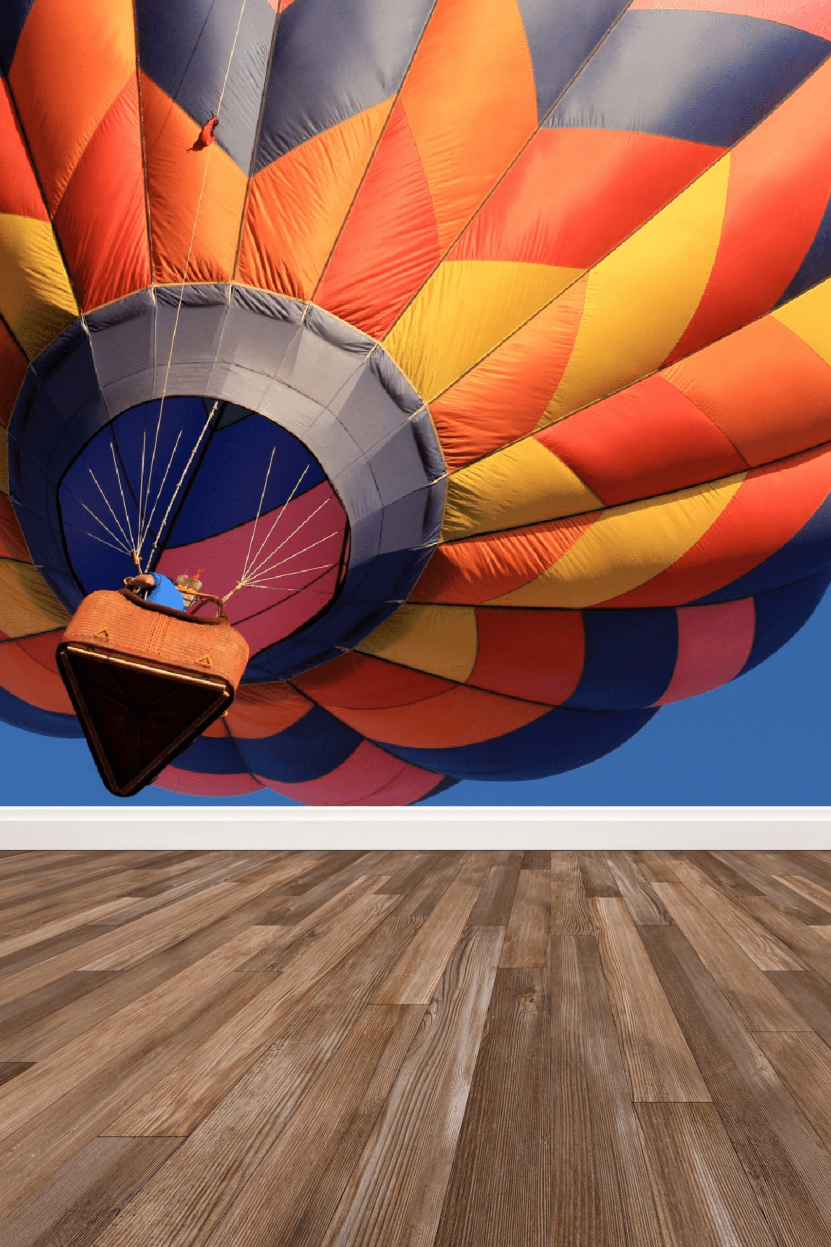 renovation idea 3 hot air balloon wallpapered wall